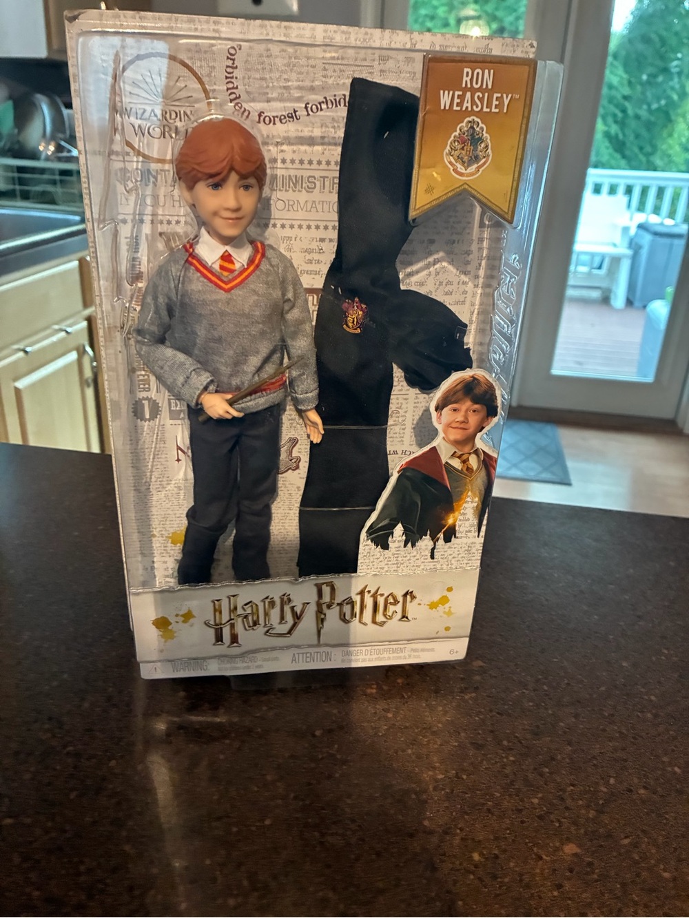 Harry Potter Ron Weasley Collectible Doll - Red Hair, Grey & Black Outfit